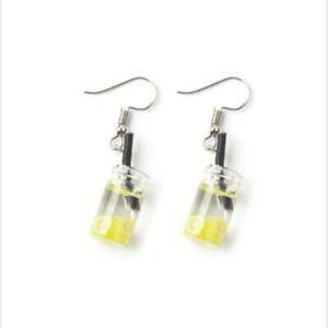 Lemon Drink Cute Drop Earrings